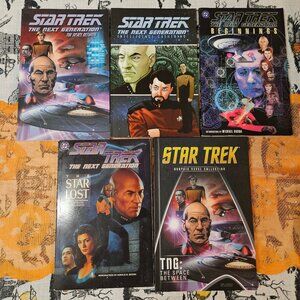 Lot of 5 Star Trek The Next Generation Graphic Novels - IDW & DC Comics TPB